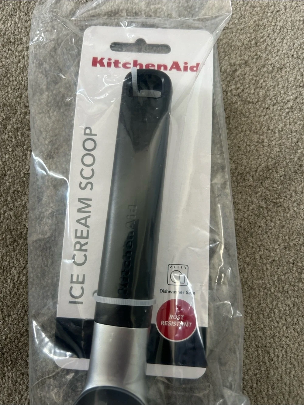 KitchenAid Black Ice Cream Scoop & Pizza Wheel